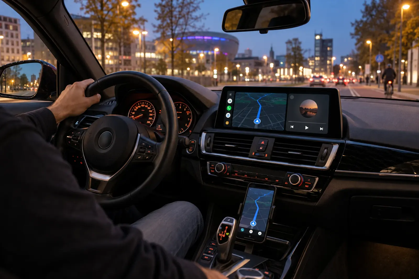Android Auto bestellen in Eindhoven: Google Maps op een 10-inch touchscreen in een Audi A3
