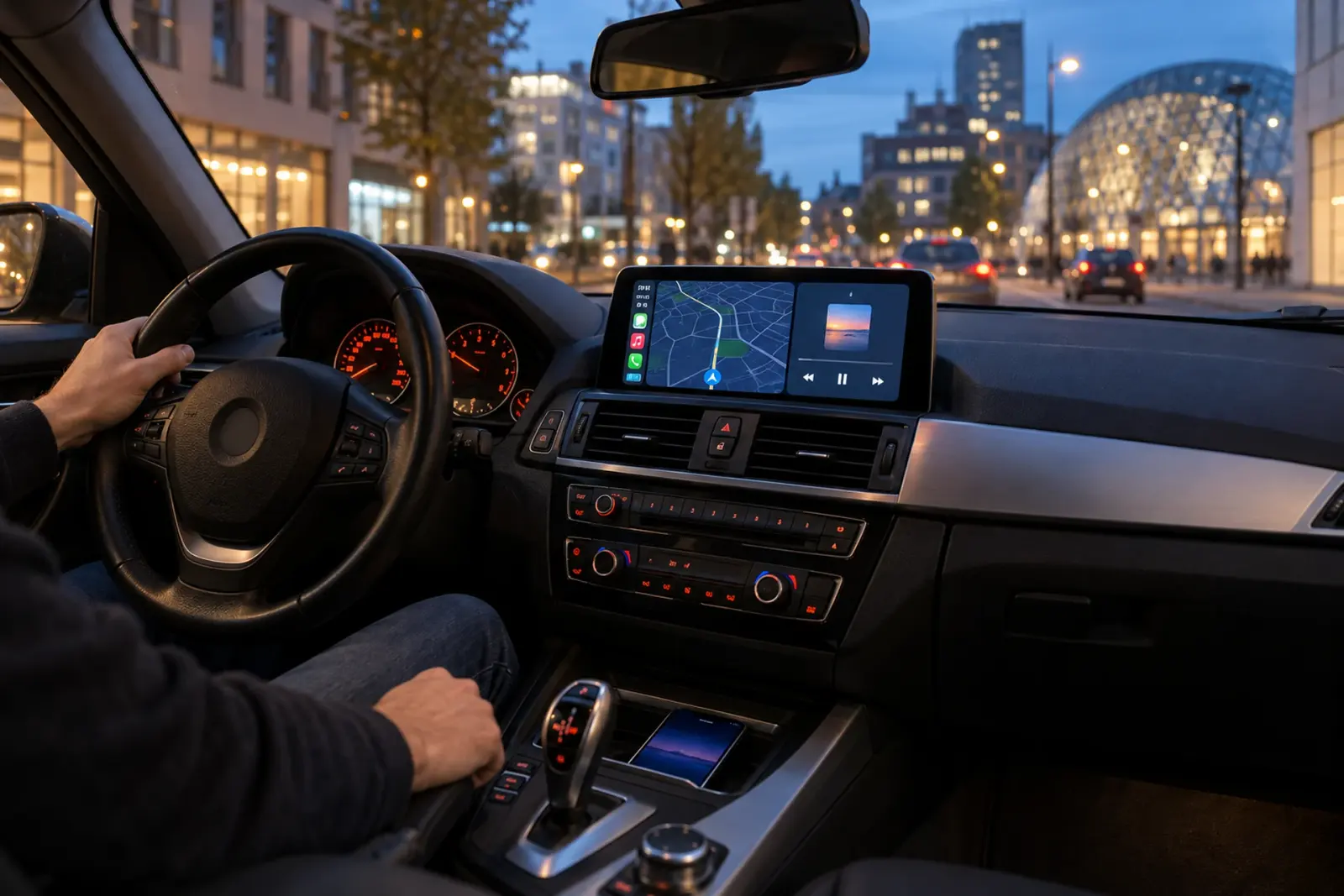CarPlay bestellen in Eindhoven: nieuw CarPlay-scherm in het dashboard van een Audi A3